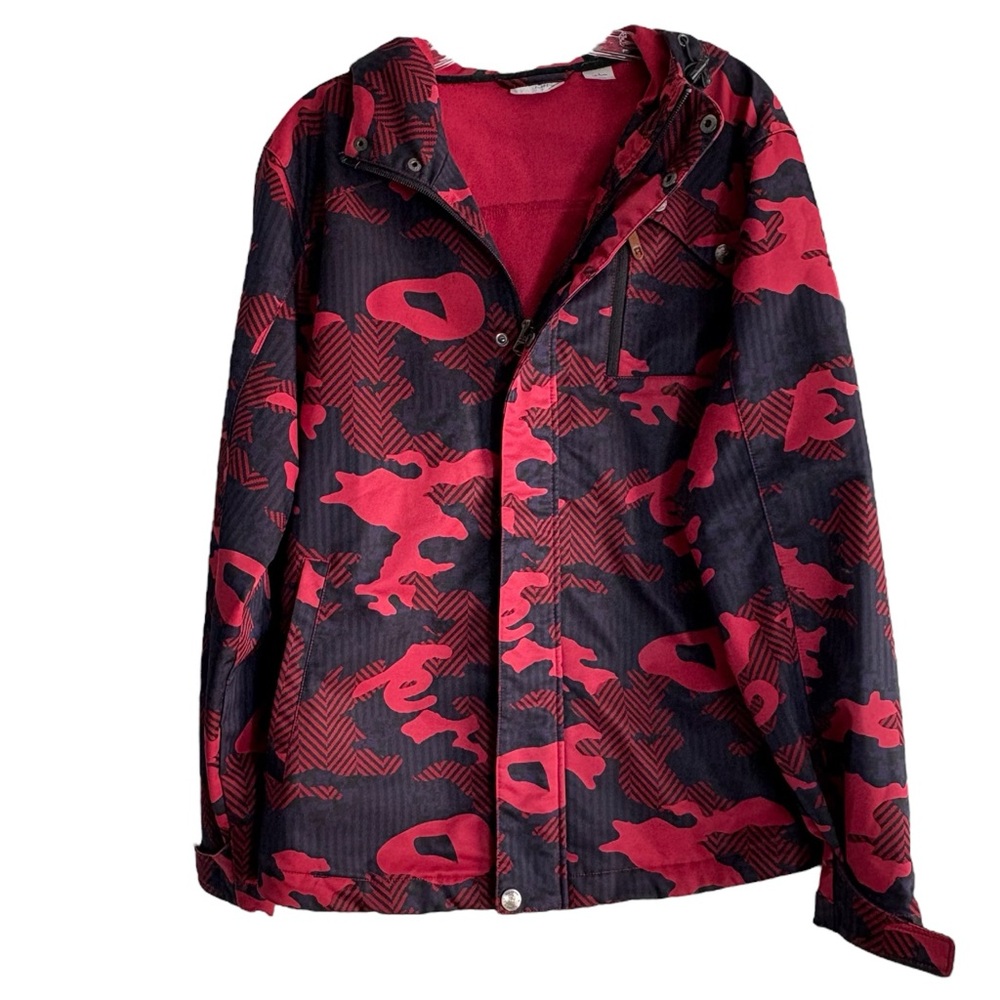Reebok Softshell Jacket Camouflage Jacket In Red/… - image 2